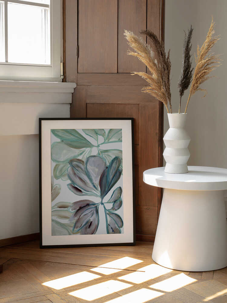 Aqua Floral 1 | Poster