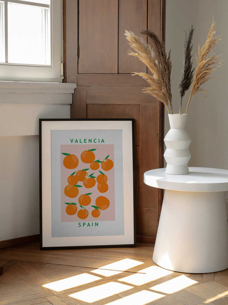 Oranges du marché aux fleurs | Affiche