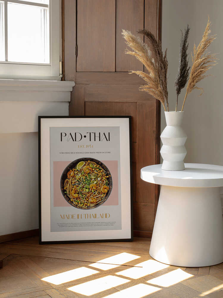 Elegant Illustration of Pad Thai | Poster