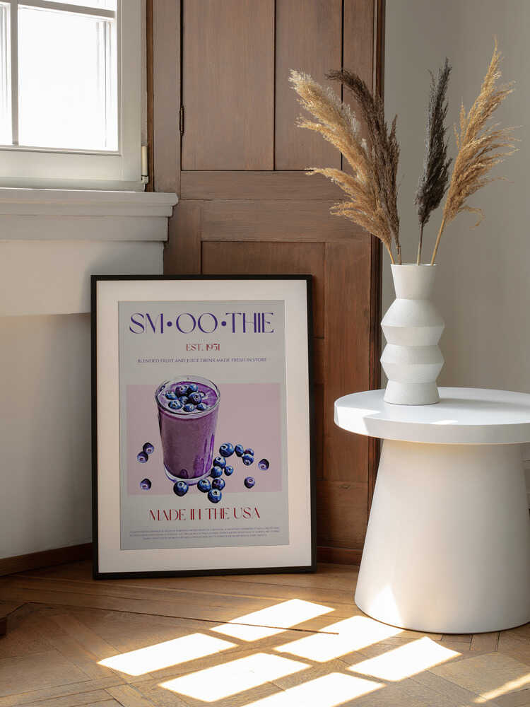 Blueberry Smoothie Illustration | Poster