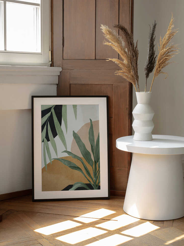 Abstrakte Kunst: Tropische Blätter | Poster