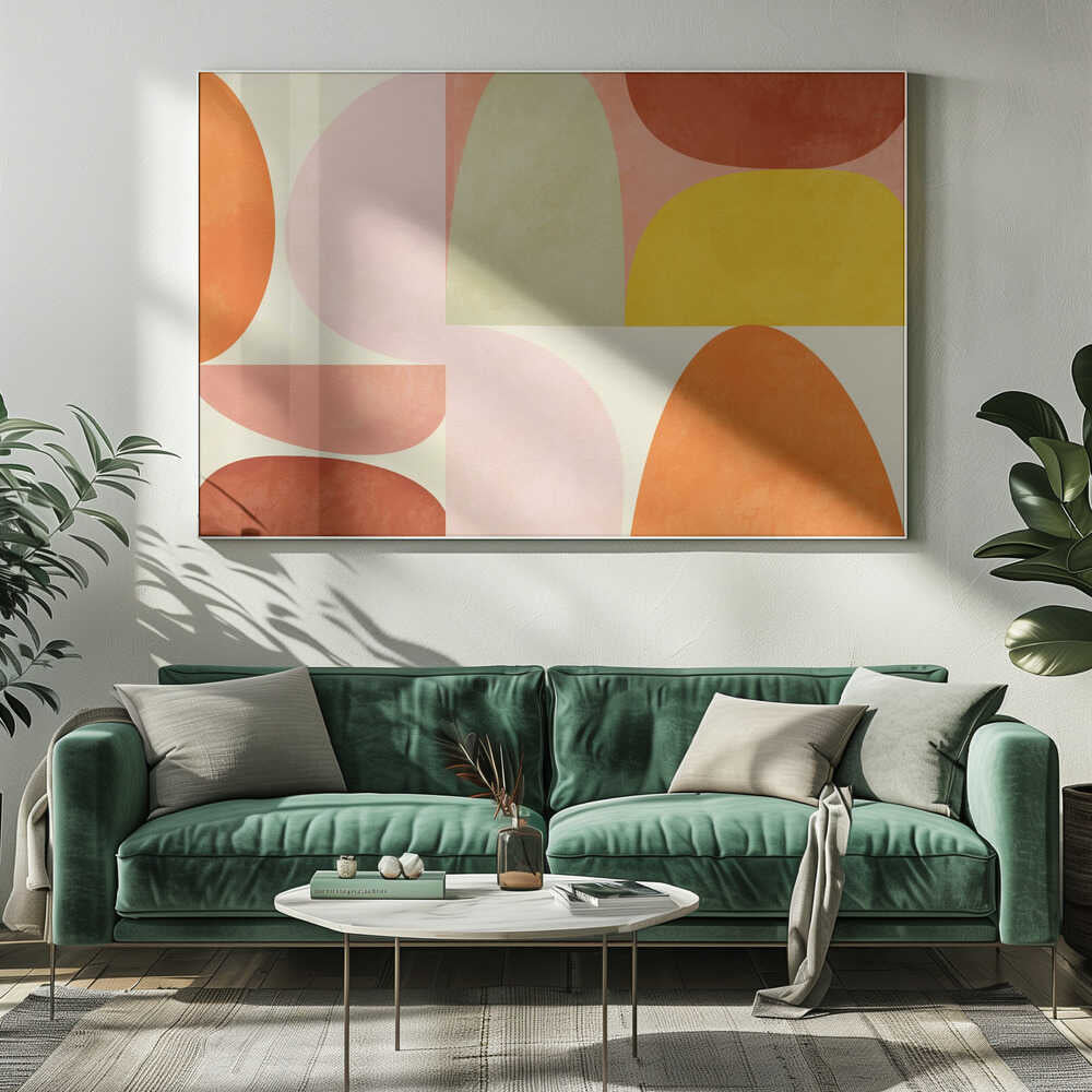 Warm Pastel Geometry | Canvas