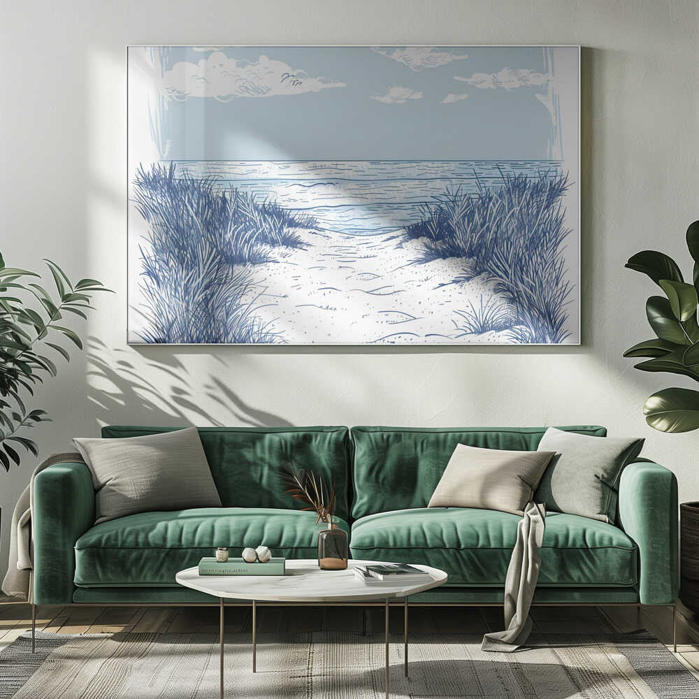 Promenade sur la plage | Toile