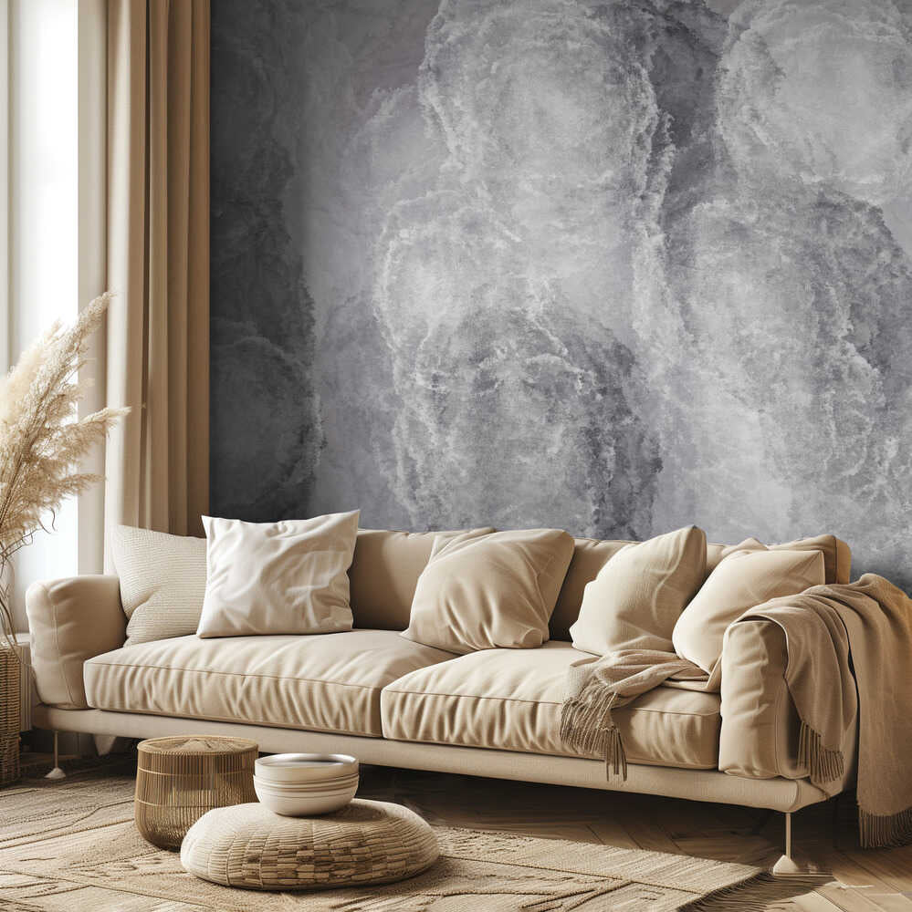 Papier peint à texture marbre monochrome