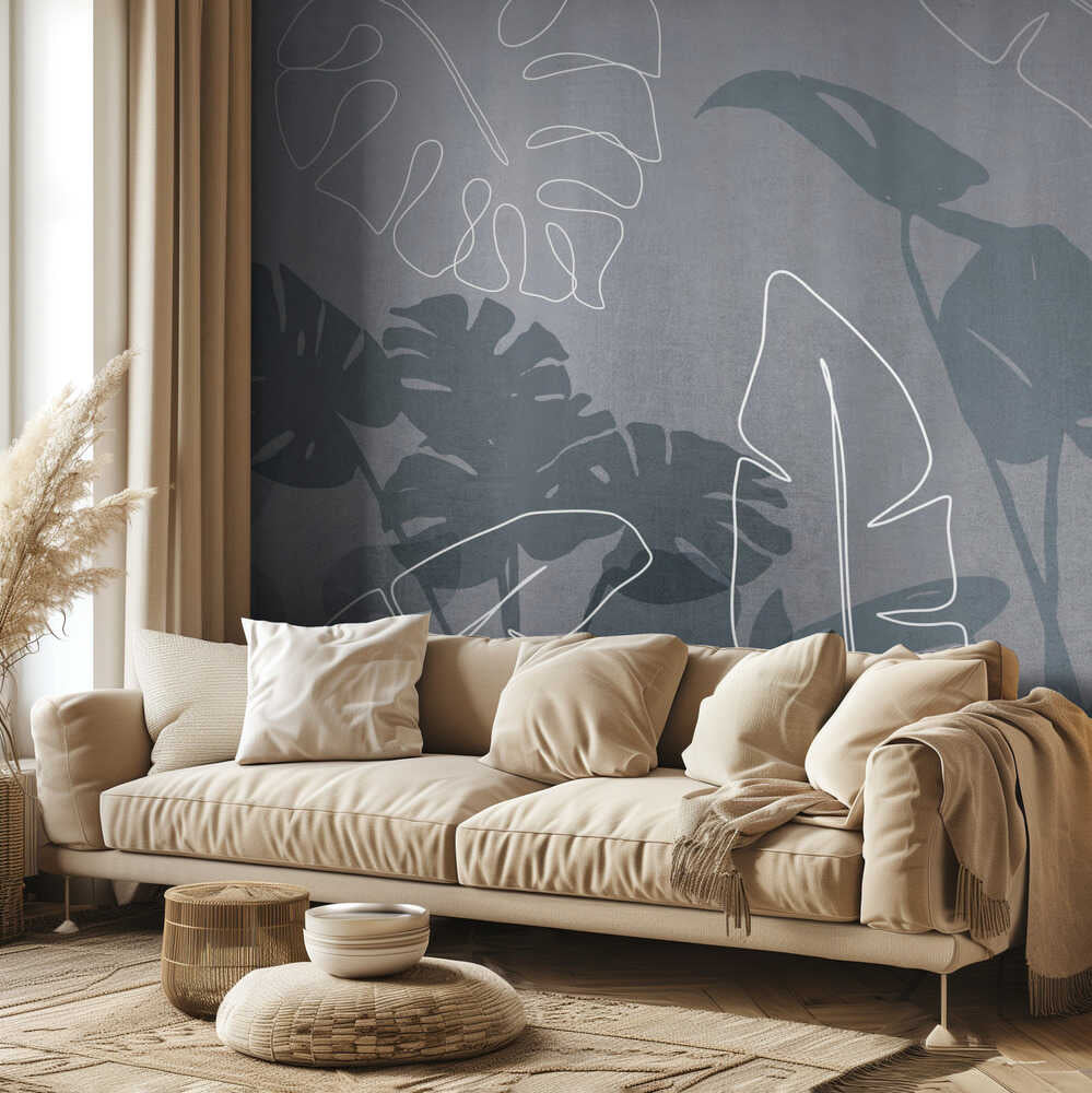 Abstrakte botanische und Linienführung | Hintergrundbild