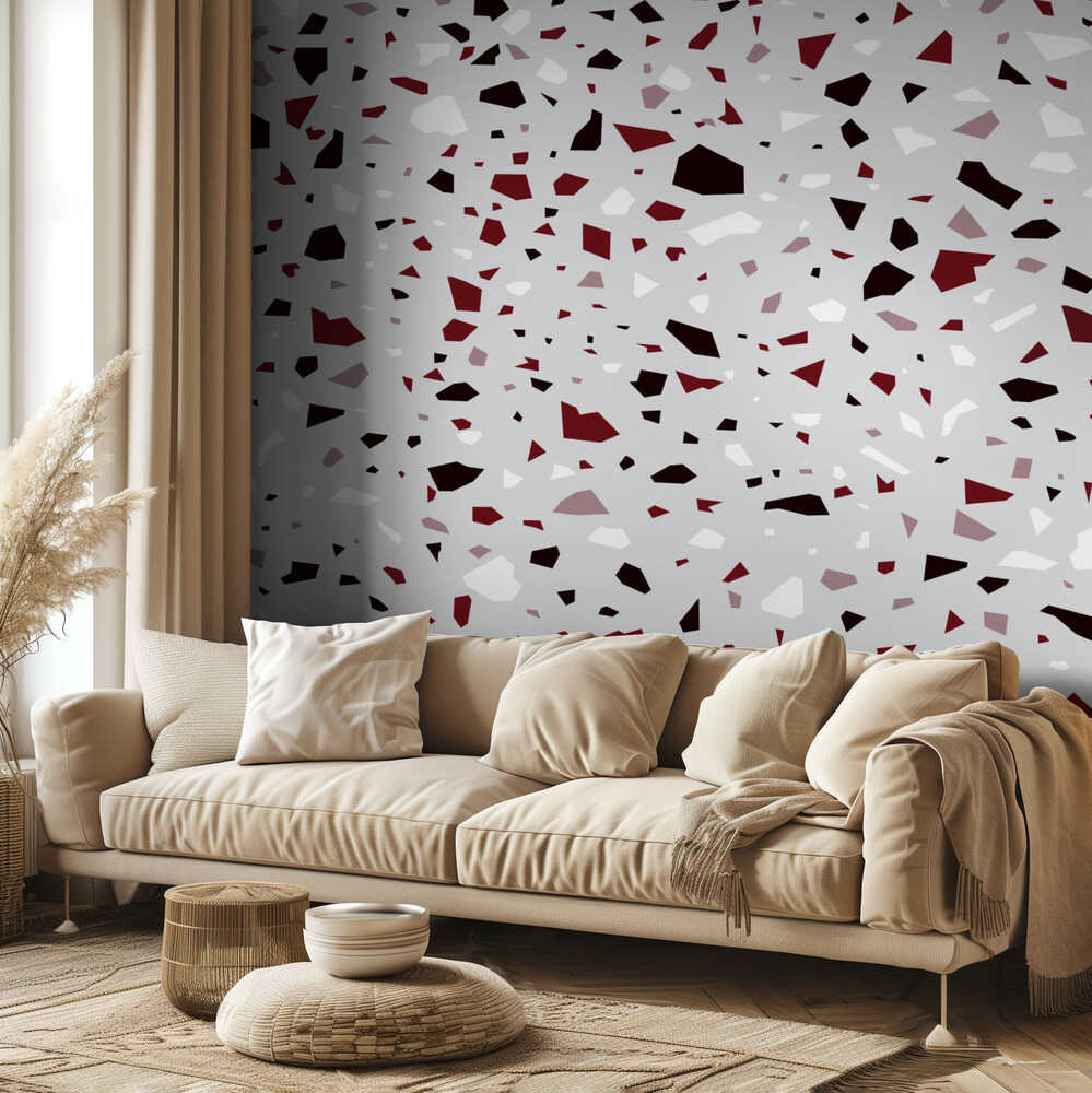 Taches_Rose Gris | Papier peint