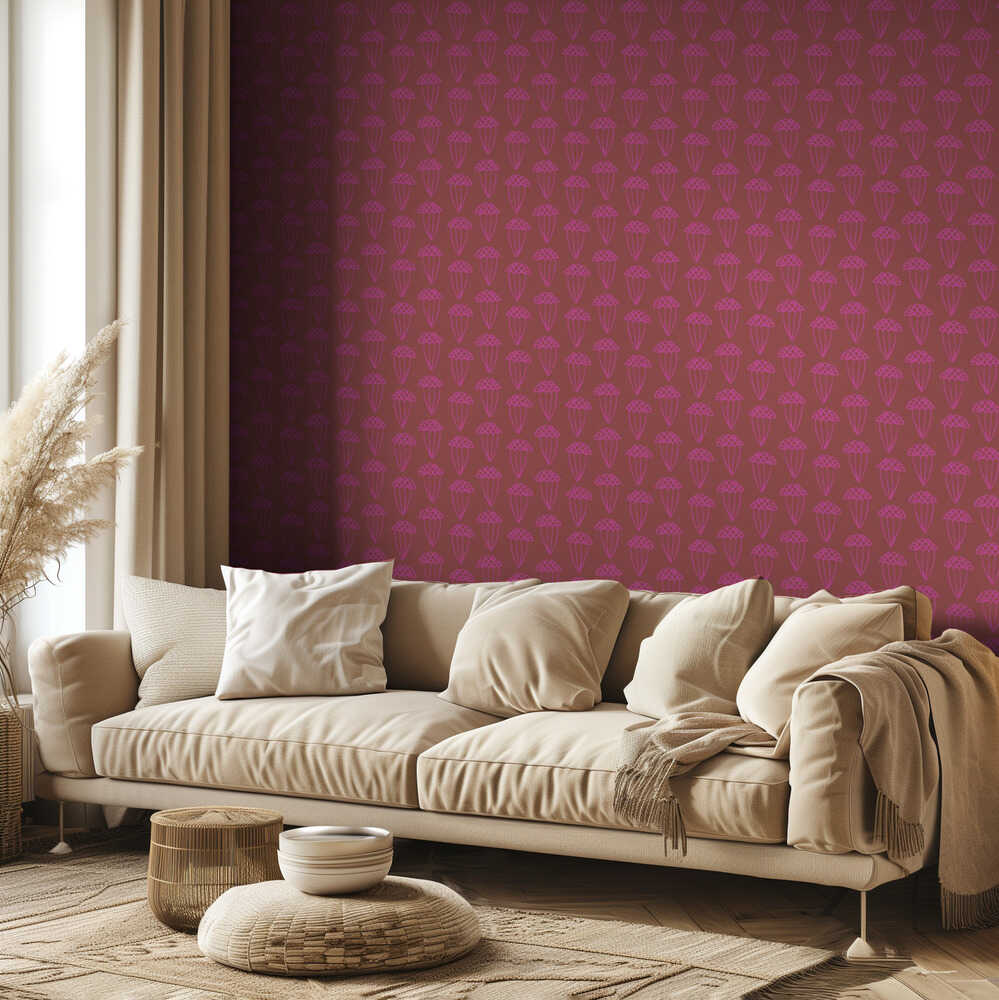 Seed Capsule Dark Pink | Wallpaper