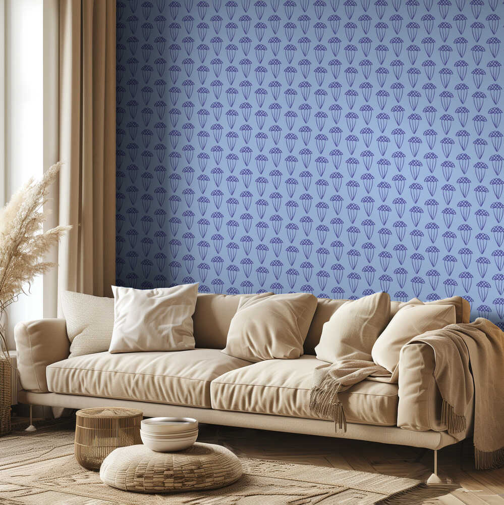 Samenkapsel Hellblau | Tapete