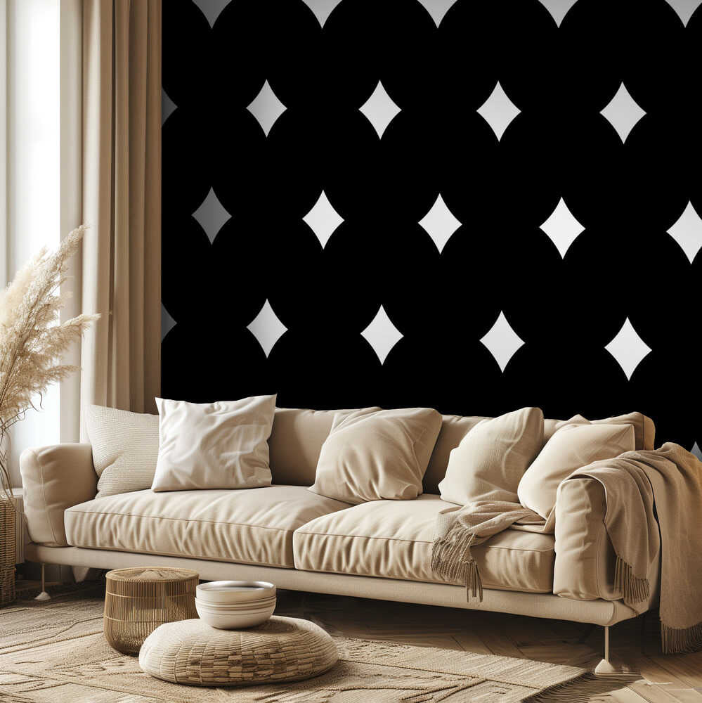 Diamonds Black and White | Wallpaper