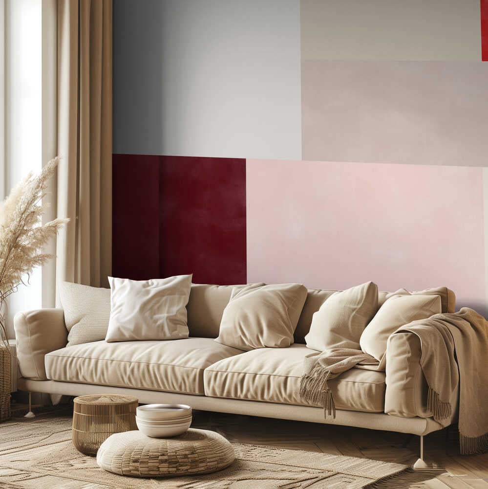 Grille géométrique aux couleurs pastel douces | Papier peint