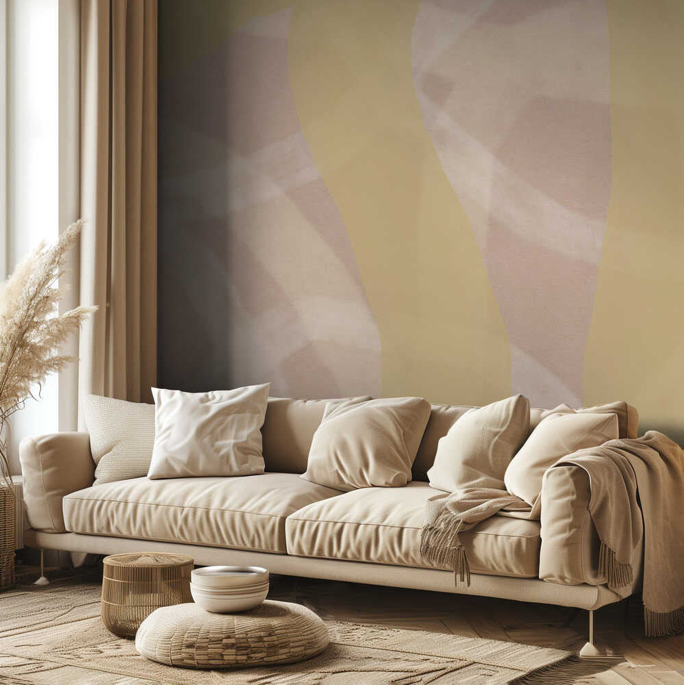 Aquarelle abstraite neutre dans les tons nude et pastel 11 | Fond d'écran