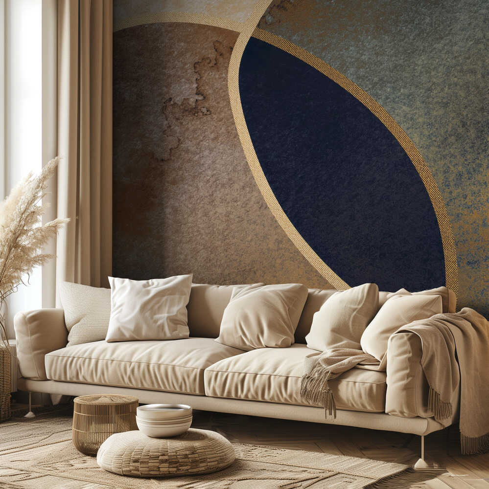 Abstrakte Kreise mit Gold 1 | Hintergrundbild