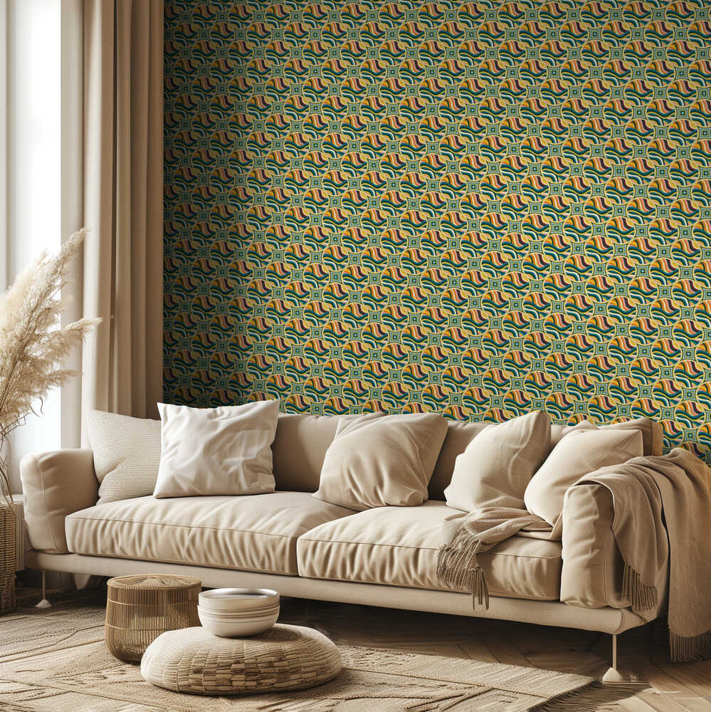 Abstract swirl repeat pattern | Wallpaper