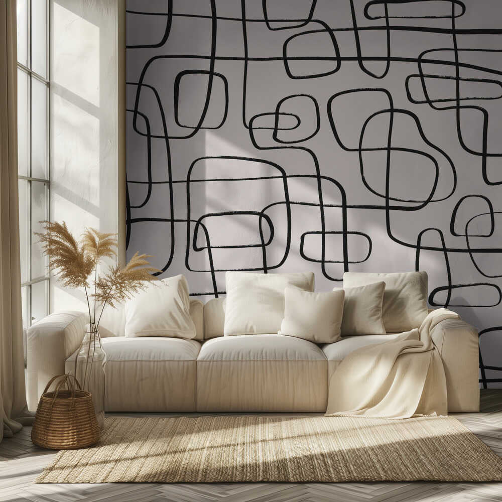 Lignes de labyrinthe courbes | Fond d'écran