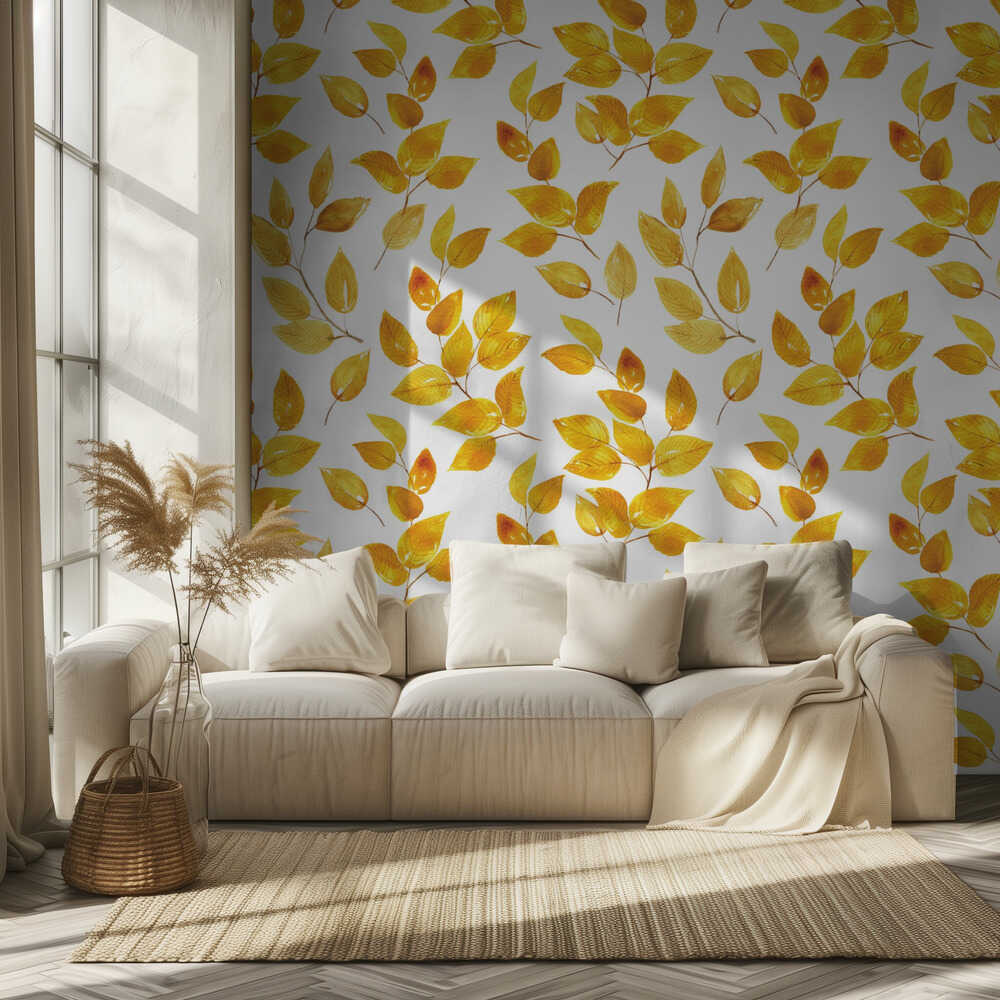 Geschwungene Blätter | Tapete