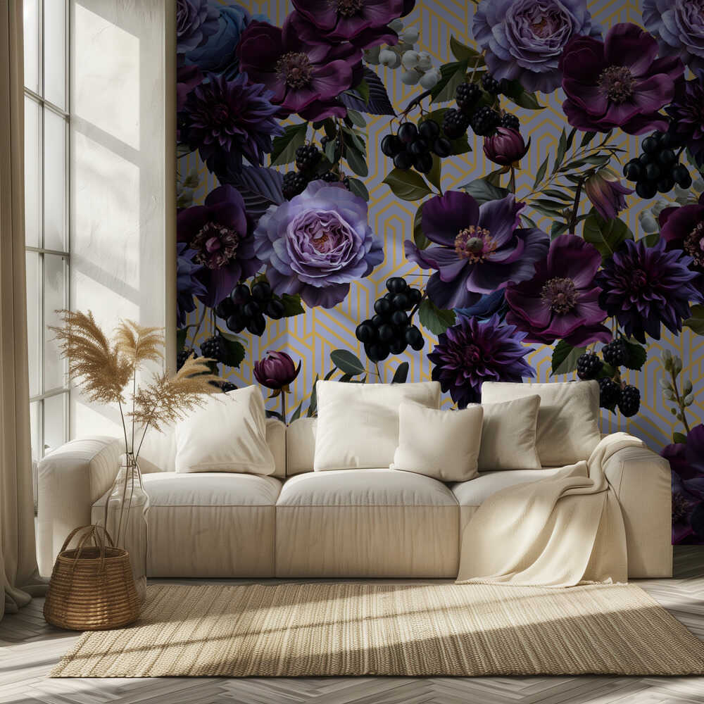Gothic_Gold Lilac Art | Wallpaper