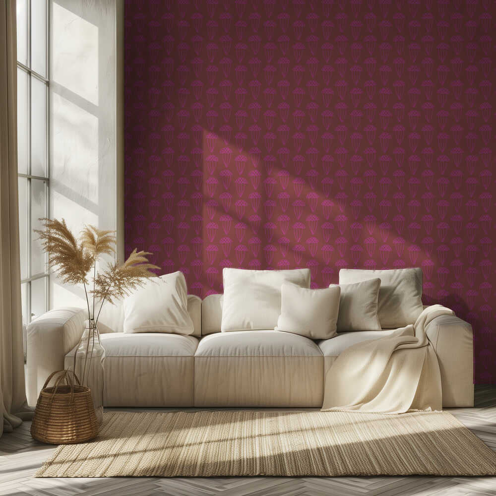 Seed Capsule Dark Pink | Wallpaper