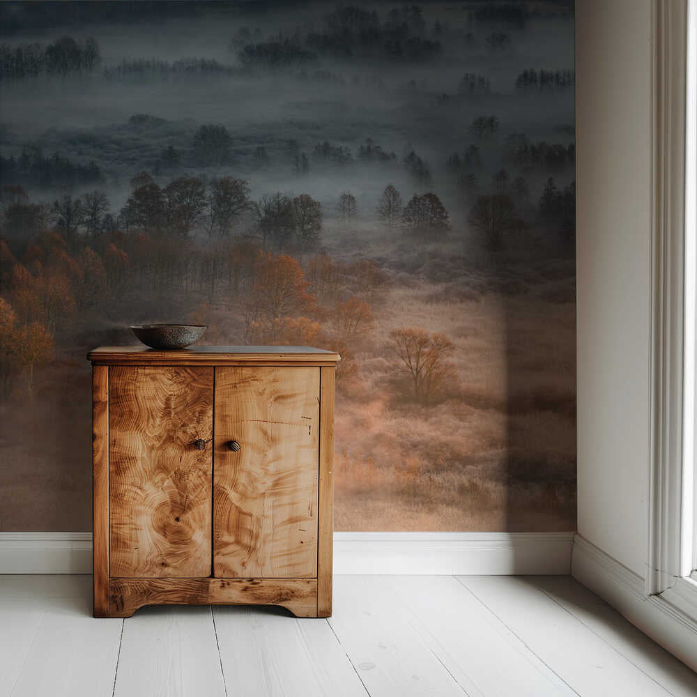 Herbstlicher, nebliger Morgen | Hintergrundbild