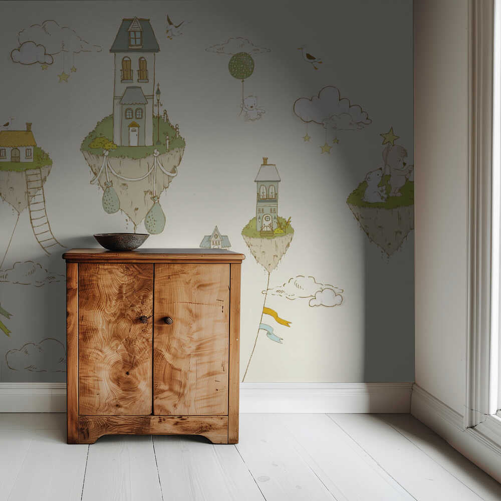 Îles flottantes_Crème | Fond d'écran