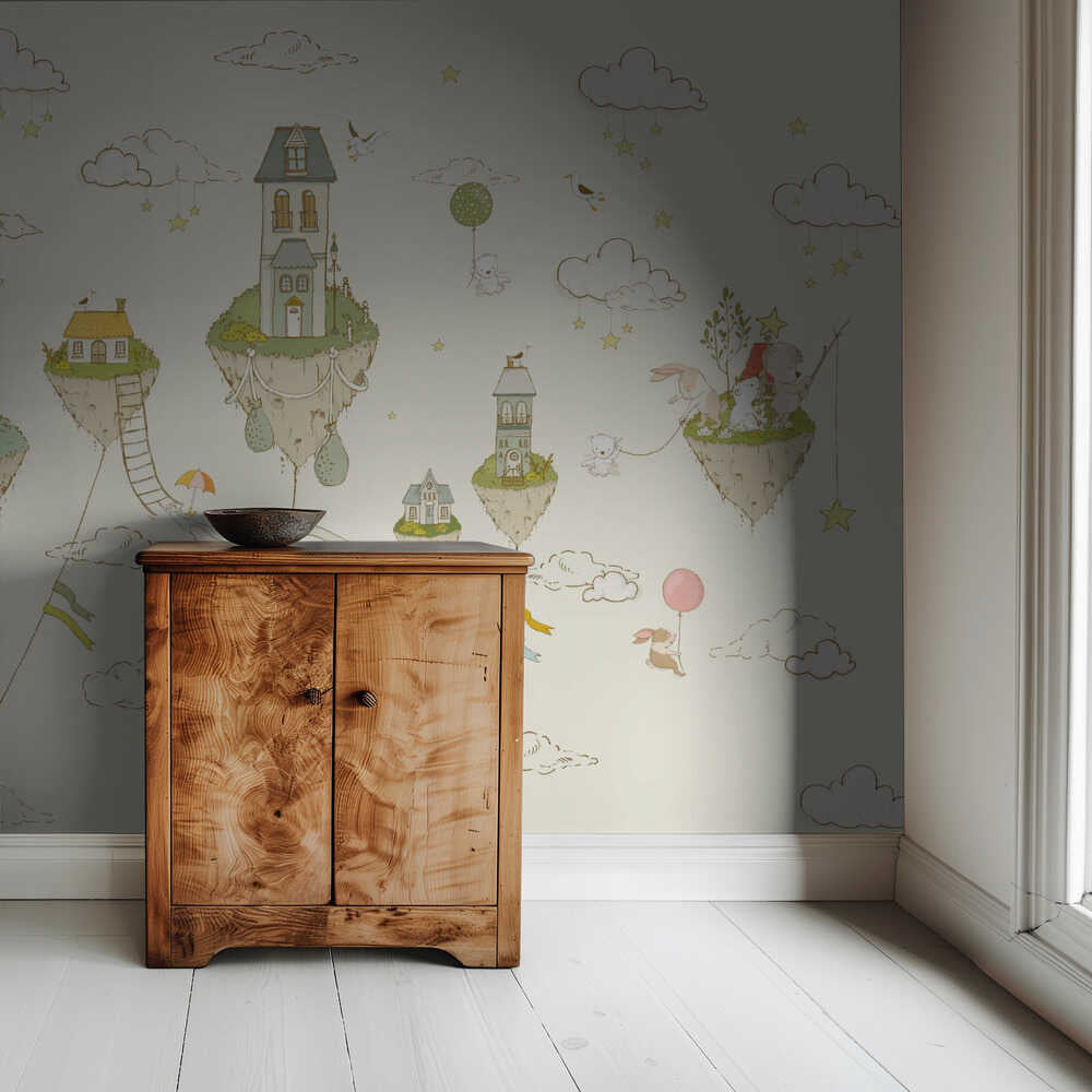 Îles flottantes_Crème | Fond d'écran