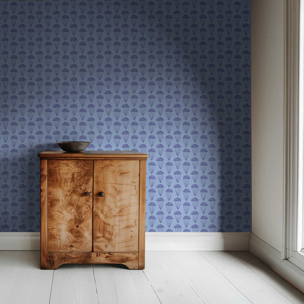 Samenkapsel Hellblau | Tapete