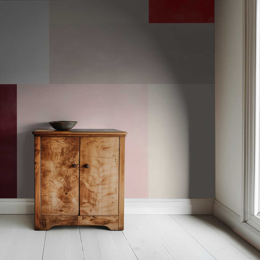 Grille géométrique aux couleurs pastel douces | Papier peint