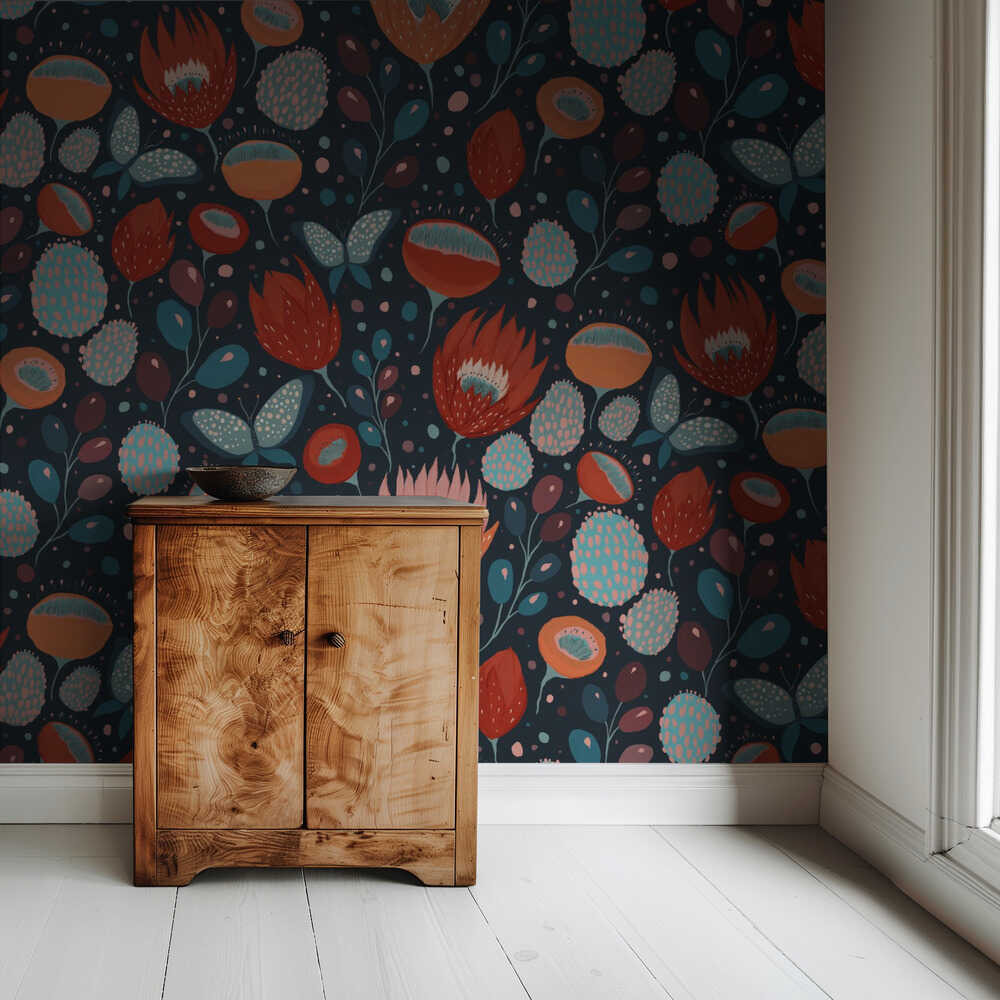 Trendy &amp; Artistic Painterly Floral Fantasy | Wallpaper