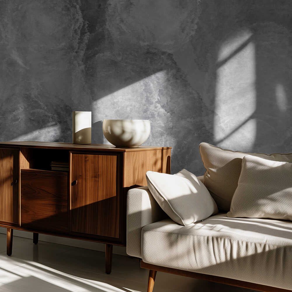 Papier peint à texture marbre monochrome