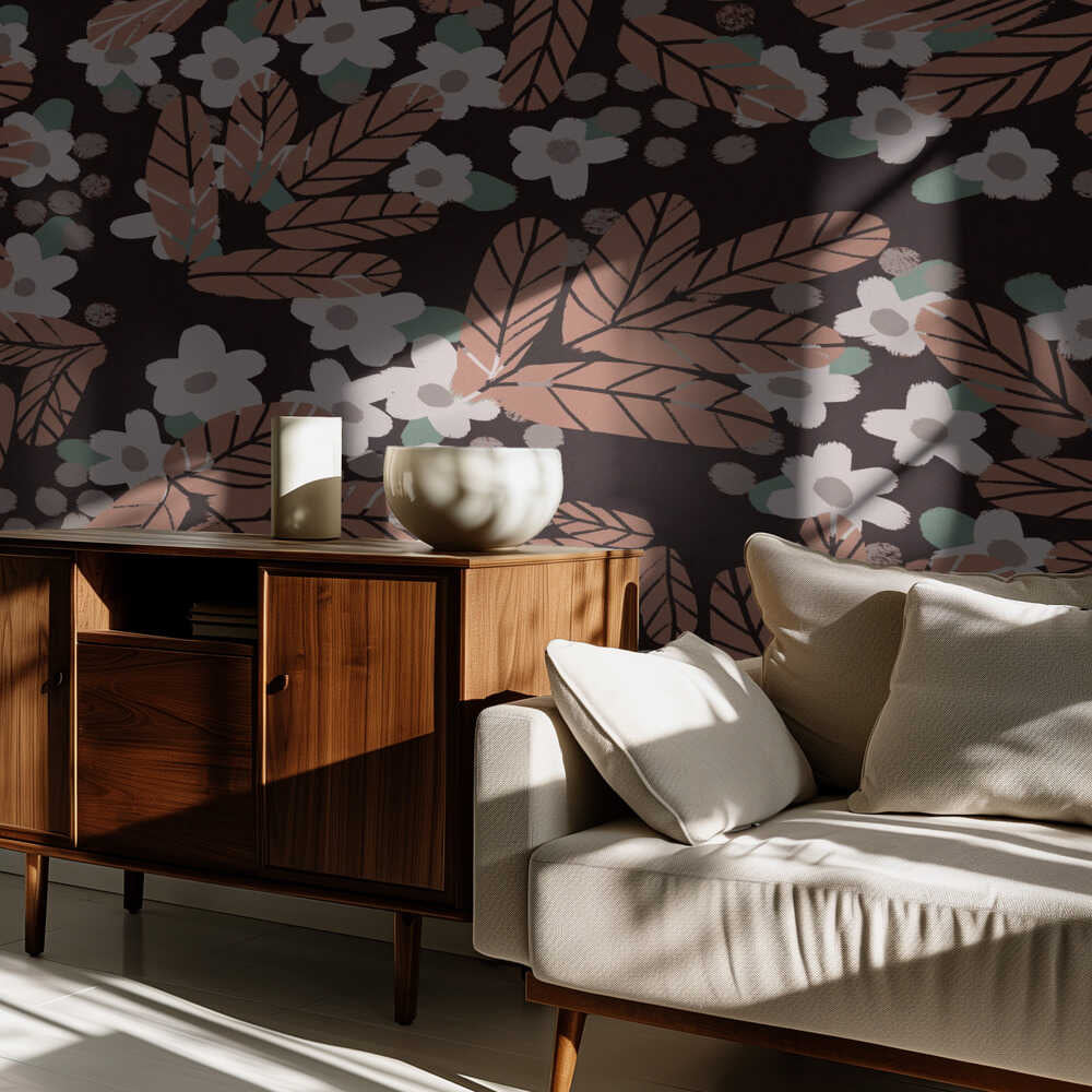 Herbstblütenmuster | Tapete