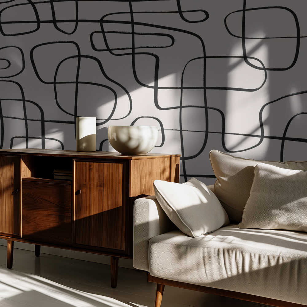 Lignes de labyrinthe courbes | Fond d'écran