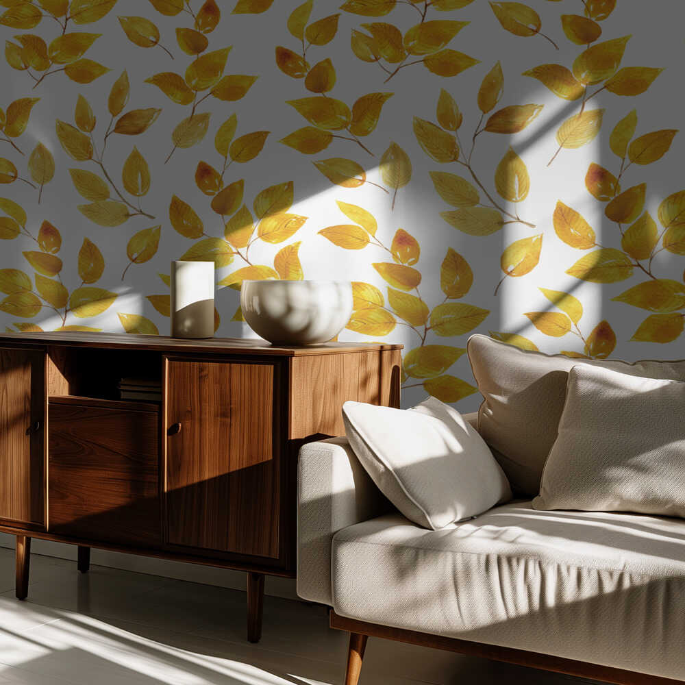 Geschwungene Blätter | Tapete
