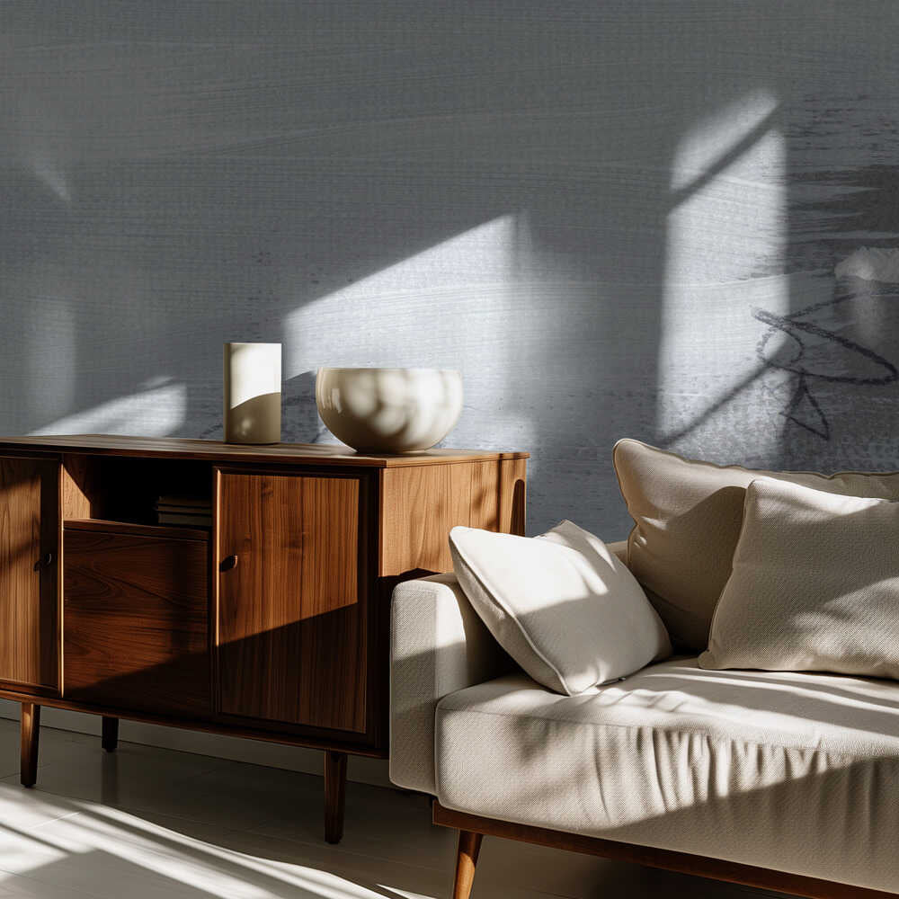 Abstrakte weiße Pinselstriche | Tapete