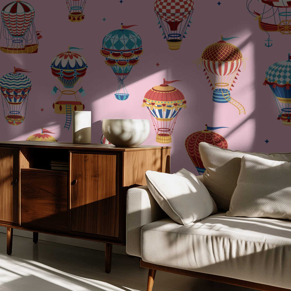 Up,Up and Away_Pink | Wallpaper