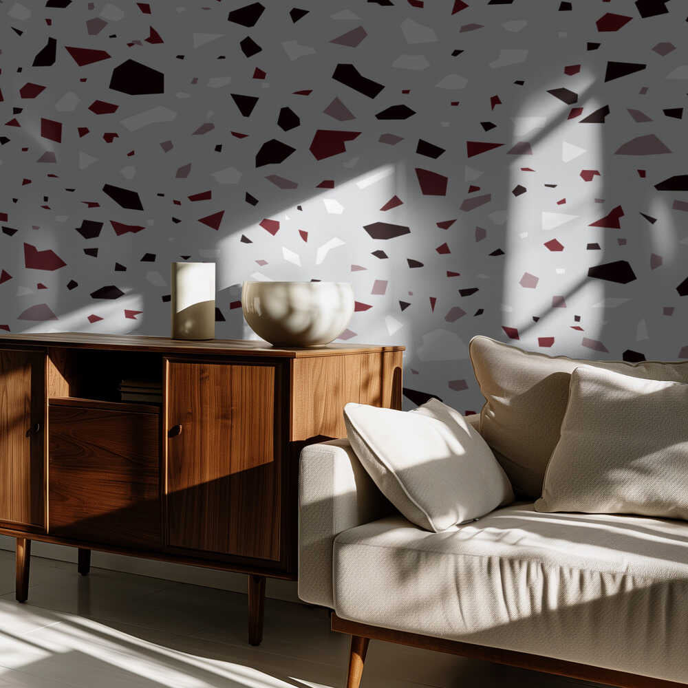 Taches_Rose Gris | Papier peint