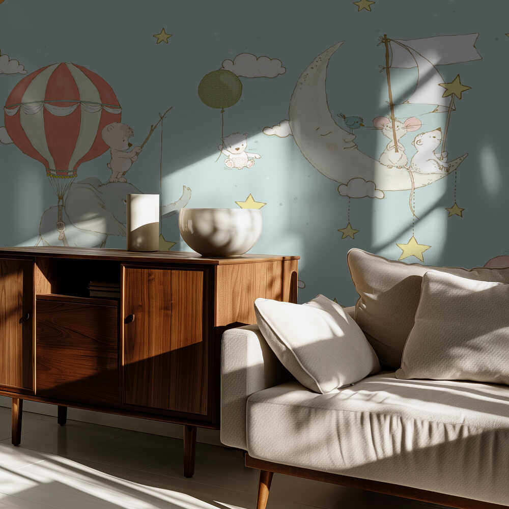 Rêve d'éléphant_Bleu du jour | Fond d'écran