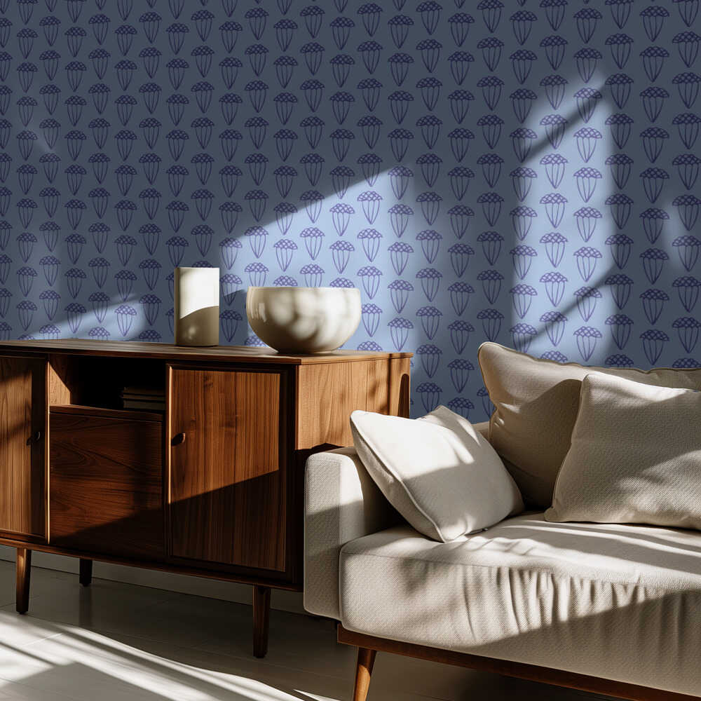 Samenkapsel Hellblau | Tapete