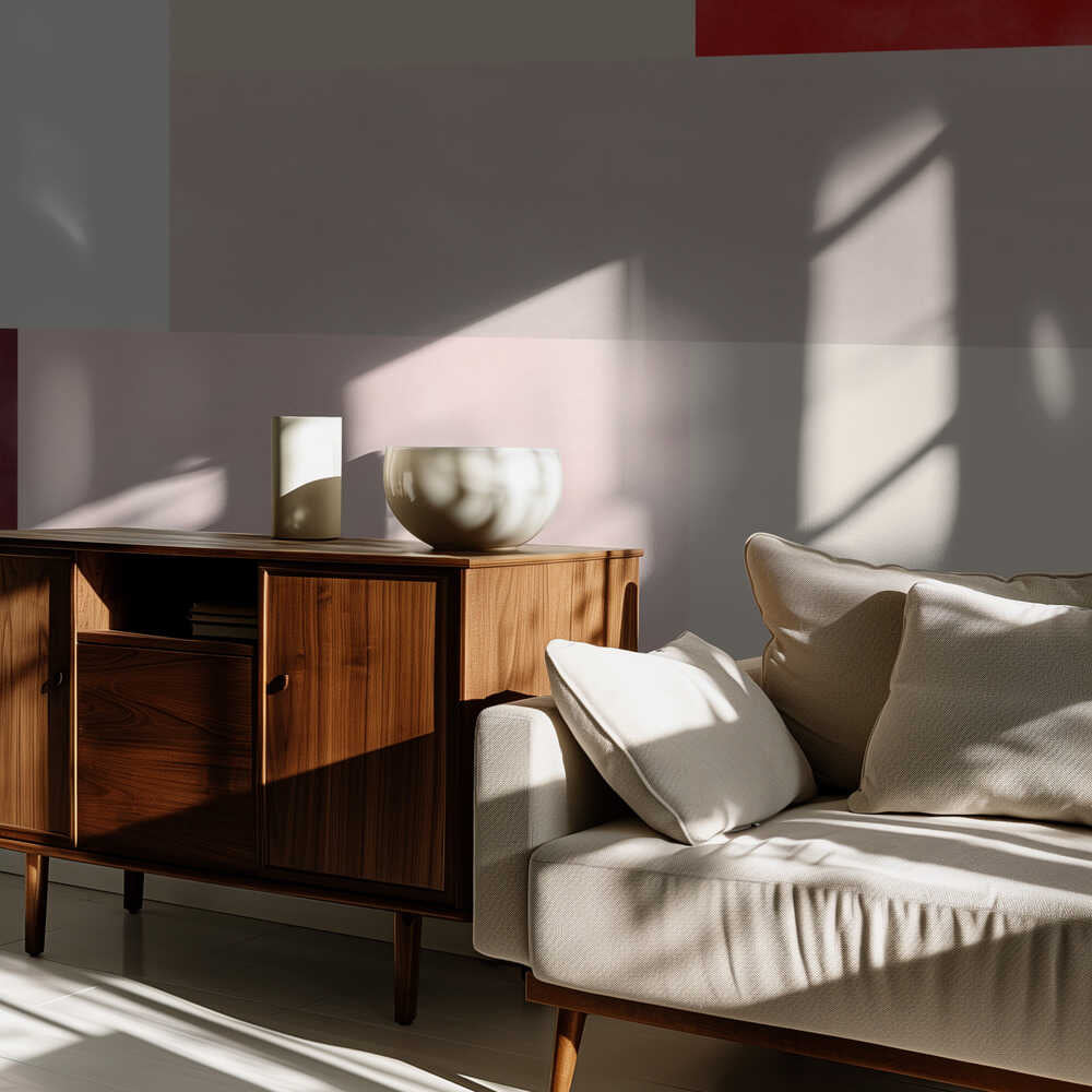 Grille géométrique aux couleurs pastel douces | Papier peint