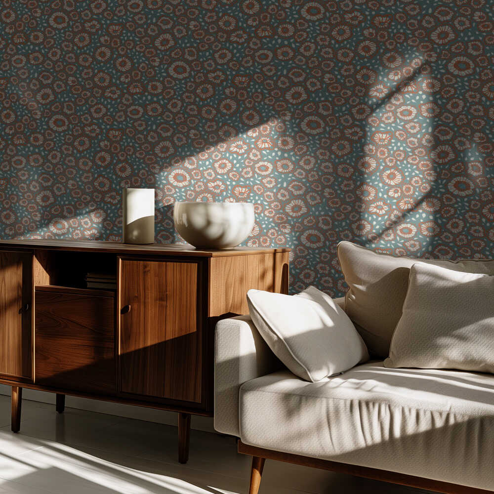 Motif floral discret sans raccord | Papier peint