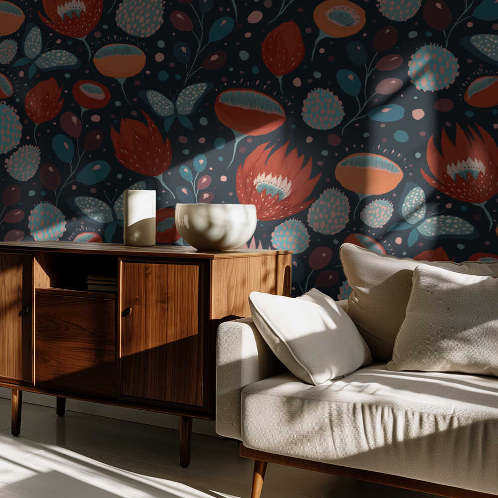 Trendy &amp; Artistic Painterly Floral Fantasy | Wallpaper