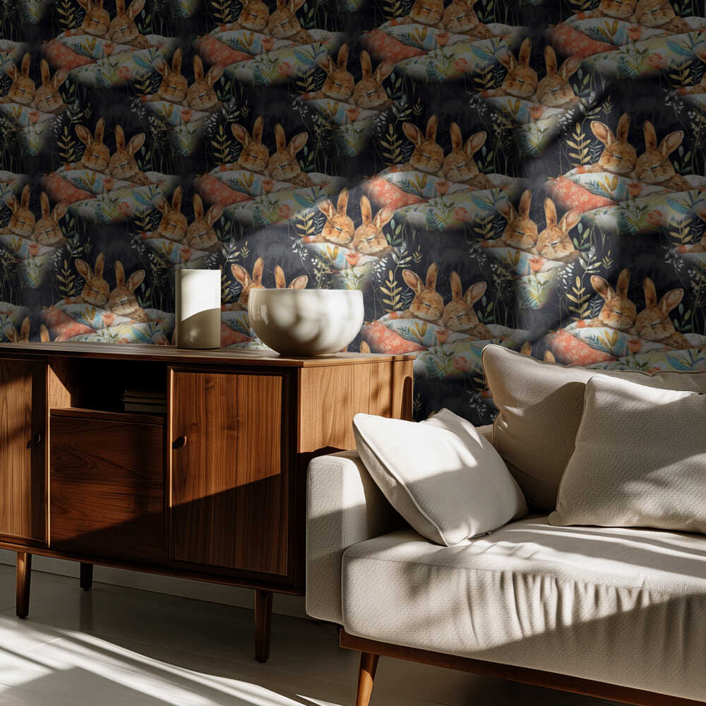 Tapete mit 9 Hasen |