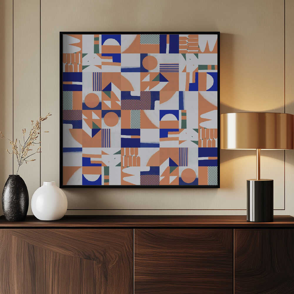 Rastermuster aus der Mitte des 20. Jahrhunderts | Poster