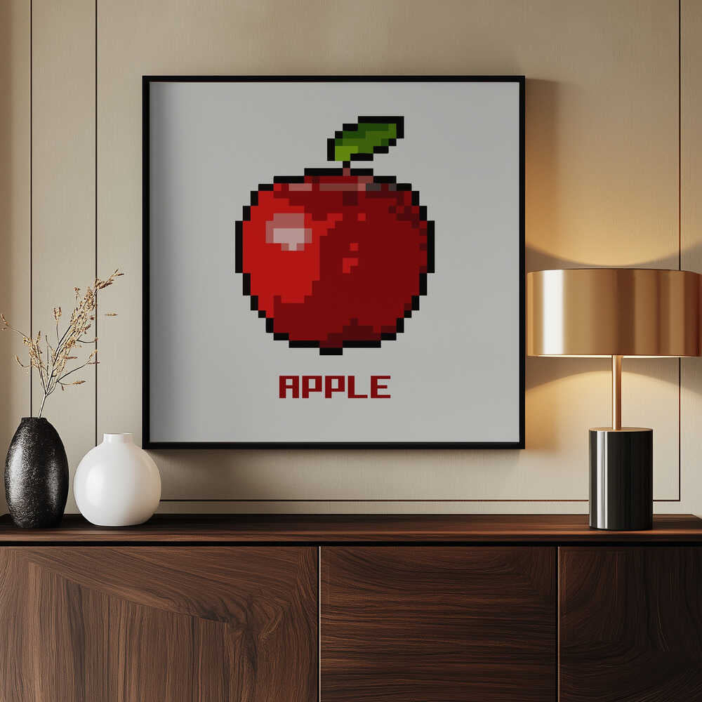 Pixel Fruit – Apfel | Poster