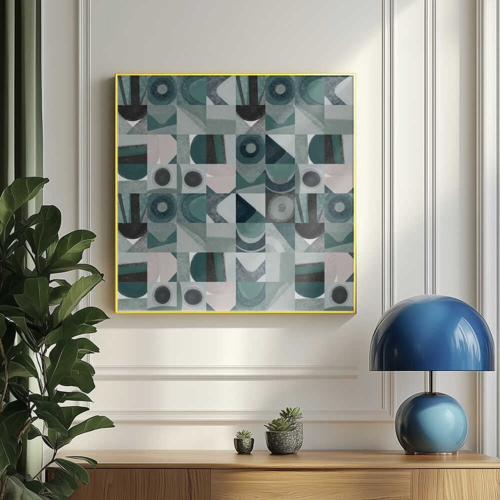 Motif quadrillé milieu du siècle n° 4 | Affiche