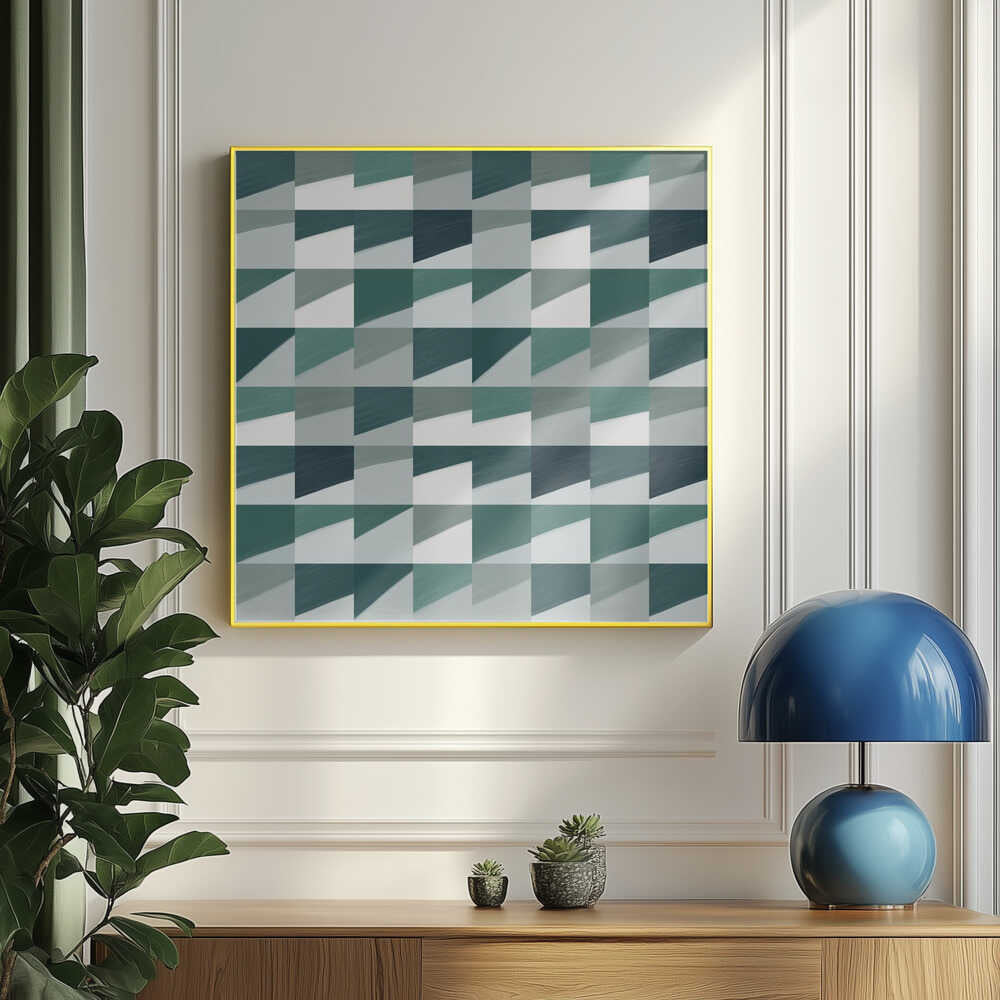 Mid Century Grid Pattern Seven | Poster