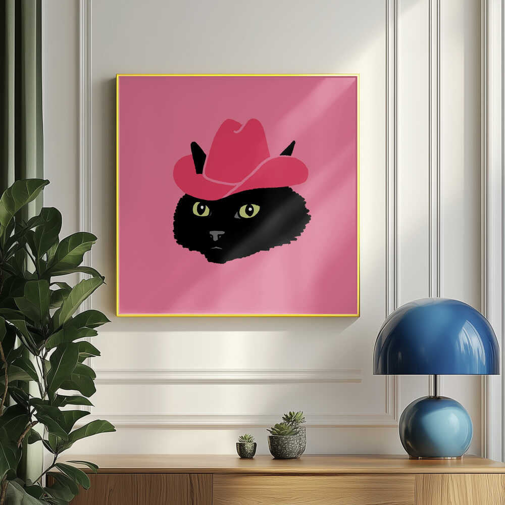 Marcy, die süße Cowgirl-Katze | Poster