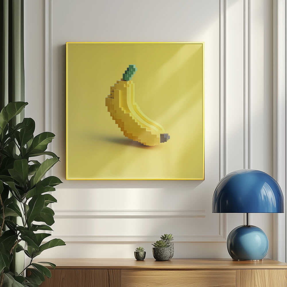 Banane stylisée pixelisée | Affiche