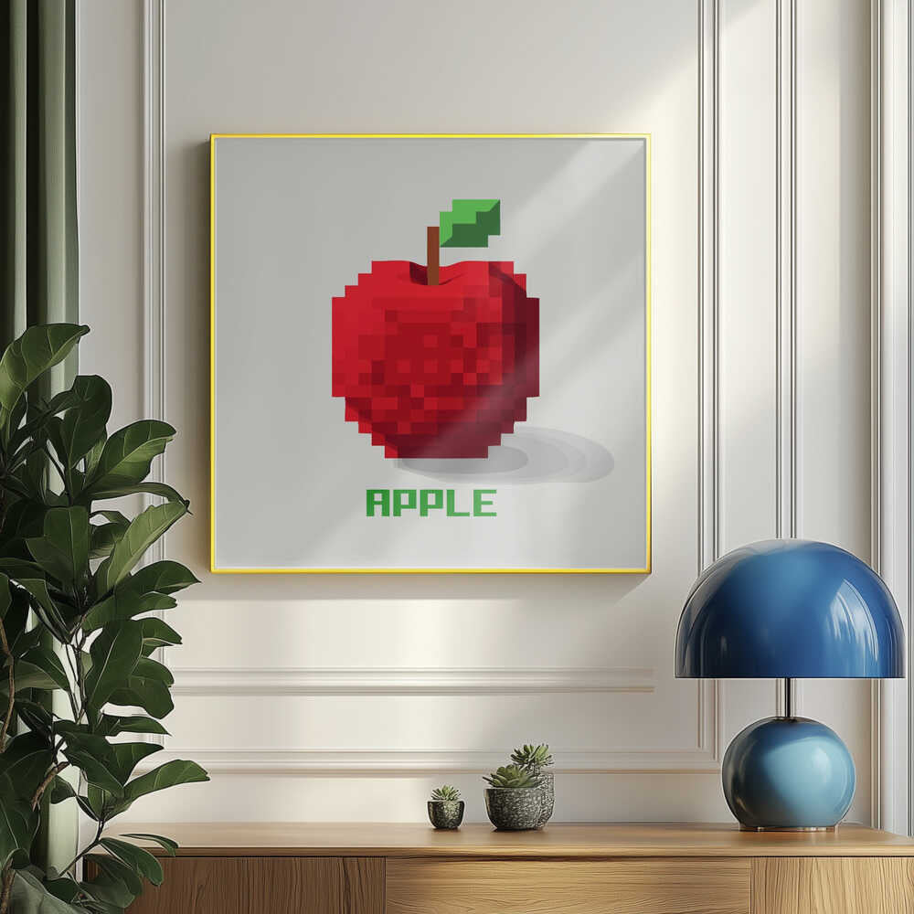 Pixel-Apfel | Poster