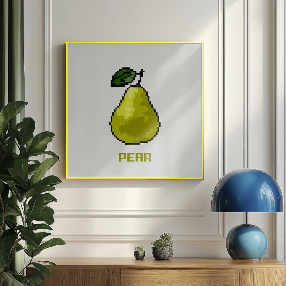 Pixel Fruit – Birne | Poster