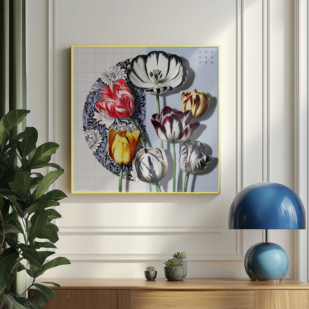 3d Collage With Tulips | Poster