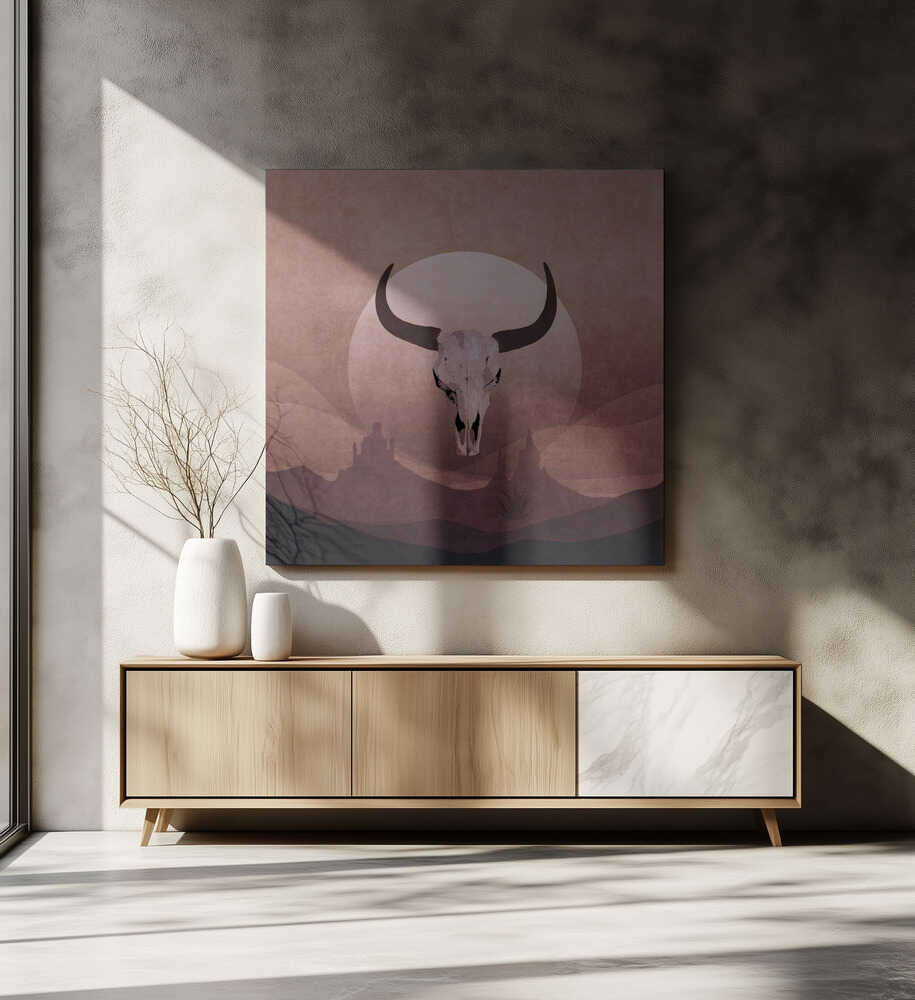 Mondaufgang in der Wüste | Leinwand